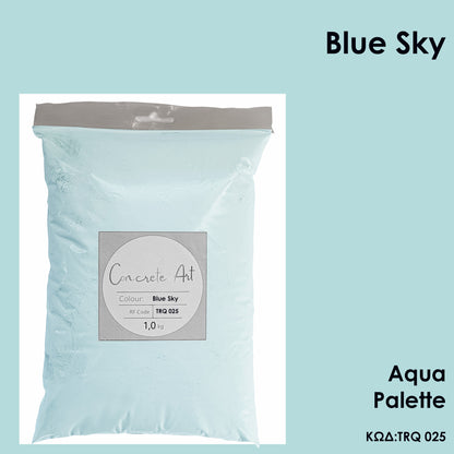 Τσιμέντο καλλιτεχνίας σε χρώμα Blue Sky – Concrete Art