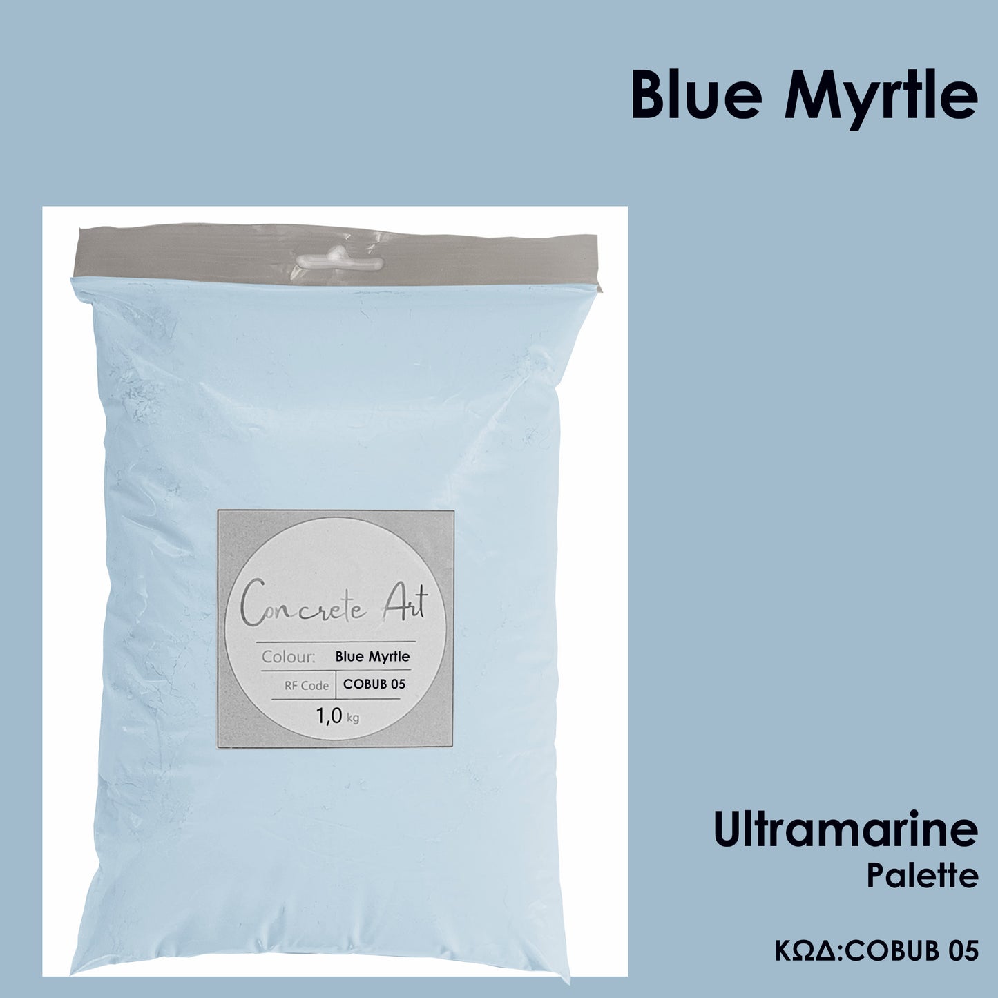 Τσιμέντο καλλιτεχνίας σκόνη χρώμα Blue Myrtle Ultramarine Palette – Concrete Art