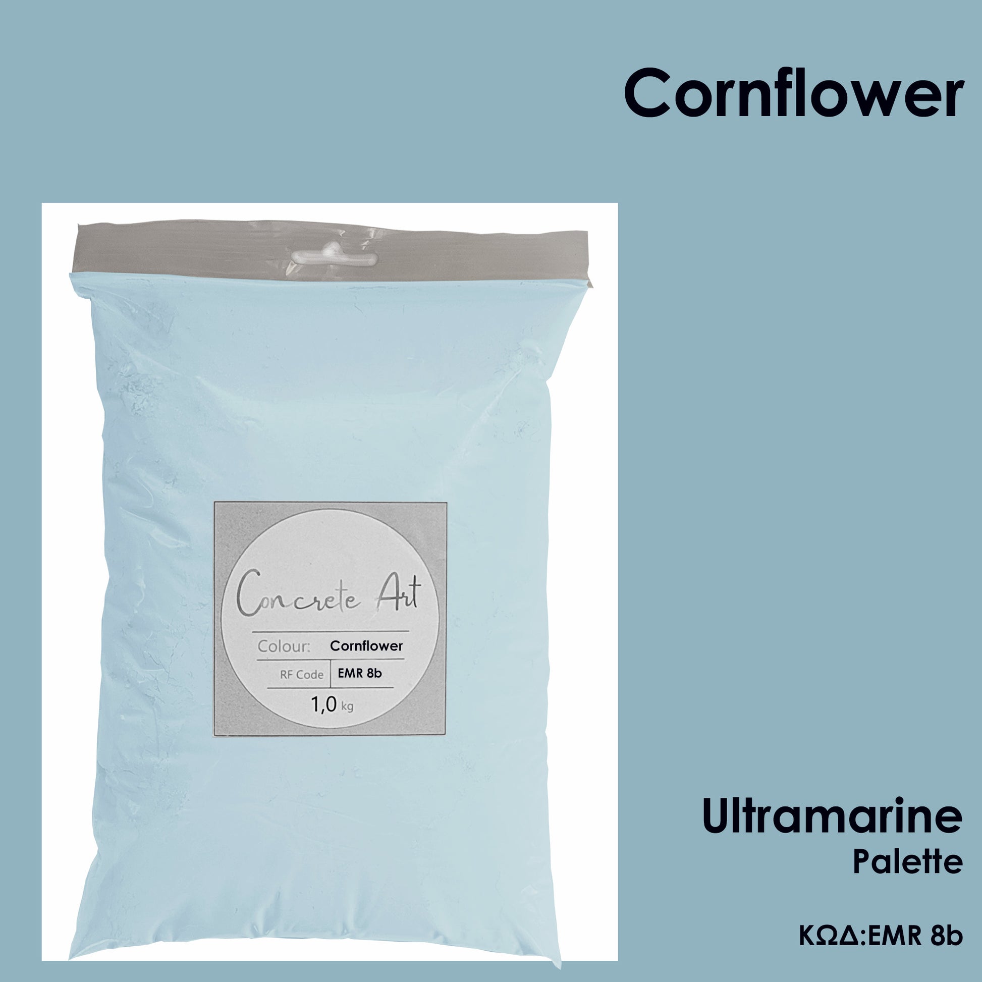 Τσιμέντο καλλιτεχνίας σκόνη χρώμα Cornflower Ultramarine Palette – Concrete Art