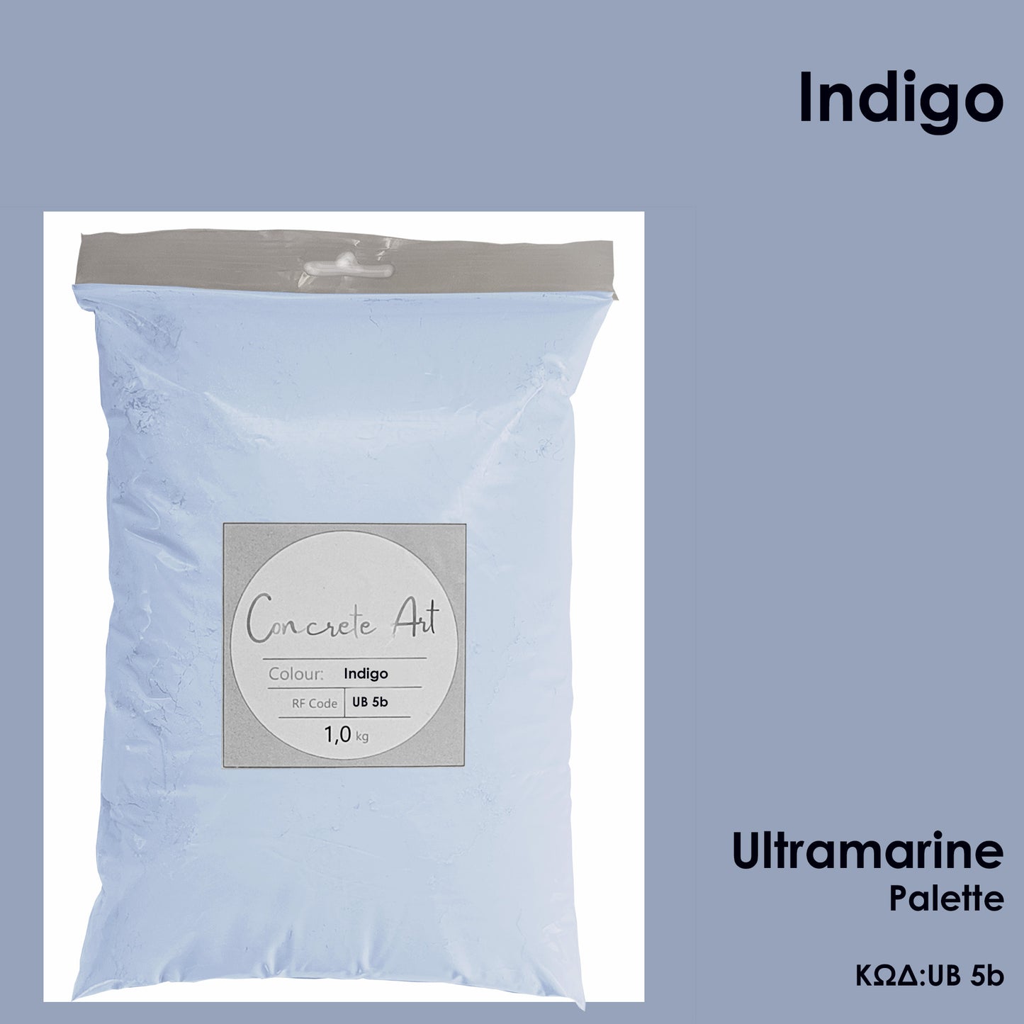 Τσιμέντο καλλιτεχνίας σκόνη χρώμα Indigo Ultramarine Palette – Concrete Art