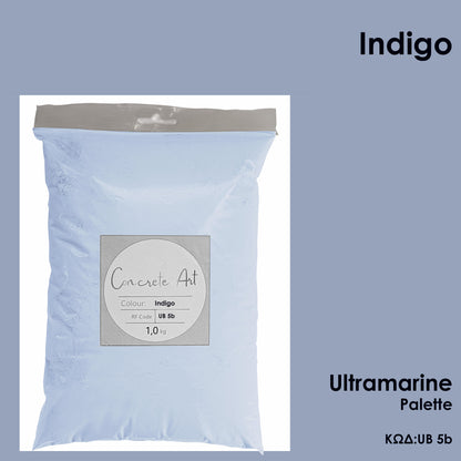Τσιμέντο καλλιτεχνίας σκόνη χρώμα Indigo Ultramarine Palette – Concrete Art