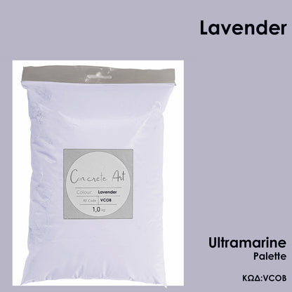 Τσιμέντο καλλιτεχνίας σκόνη χρώμα Lavender Ultramarine Palette – Concrete Art