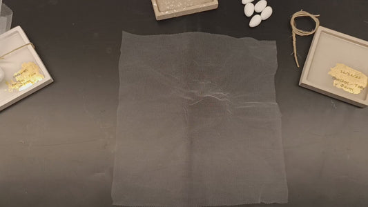 Τετράγωνο δισκάκι με φύλλα χρυσού και αφιέρωση (Χρώμα: Sunny Lime)